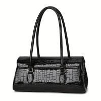 Bolso de Mano de Cocodrilo Grasado Desmontable, Cierre de Tornillo, Multicolor, Elegante y Duradero para Eventos Casuales y Formales - details 4