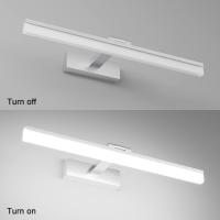Lámpara LED de 32W Lámpara de espejo Aplique Blanco Frio 6000K Luz natural para Espejo Muebles de Maquillaje Aparato Montado en la Pared, Negro, 120CM - details 97