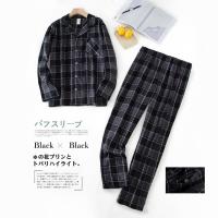 Trajes de casa para hombre, pantalones de manga larga, trajes para Otoño e Invierno, Pijamas para hombre, pijamas de franela con diseño a cuadros para hombre - details 11