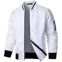 Cuadros de hombre, chaqueta con cremallera y cuello alto, nuevo estilo e - details 10