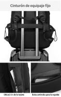 Mochila de gran capacidad para hombre, bolsa de viaje con compartimento para zapatos, capacidad expandible, con interfaz USB - details 10