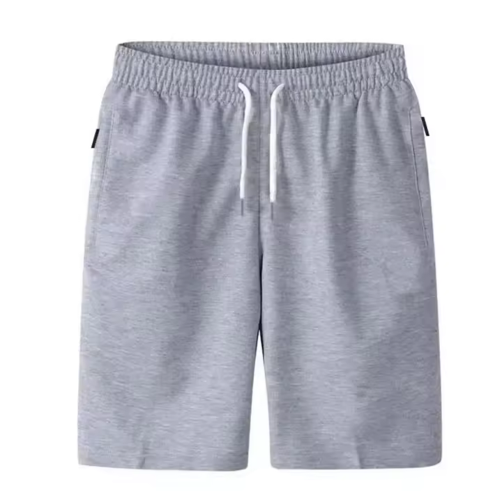 Pantalones Cortos de Cintura Elástica para Hombres Ropa Delgada de Verano con Bolsillos Sueltos - 1