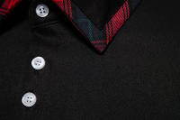 Camisa de Cuadros a Rayas para Hombres Negocios Casuales con Estilo Social Material de Poliéster - details 16
