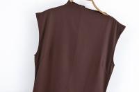Ropa de mujer europea y americana temperamento popular versátil semi-cuello alto vestido de péndulo grande - details 6