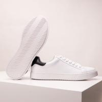 Zapatos blancos retro con punta negra para hombre, zapatillas versátiles - details 5
