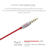 GGMM Auriculares C800 con Micrófono y Cable Estilo In-Ear para Móvil y Tableta MP3 MP4 Hecho en China - details 8