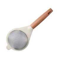 Colador de malla fina de acero inoxidable con mango de madera caliente para la eliminación de alimentos, colador de cocina - details 4