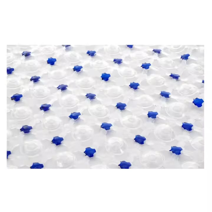Alfombrillas de baño antideslizantes, alfombrilla rectangular de masaje, suave, con ventosa, para ducha y bañera - 1