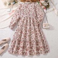 Vestido Largo con Estampado Completo para Niñas Moda Primavera-Otoño 2024 - details 9