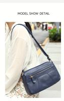 Bolso cruzado para mujeres Correa ajustable, cierre de cremallera, múltiples compartimentos, bolso casual suave Ideal para trabajo, viajes, uso diario En khaki, rojo profundo, blanco, rojo, vino, negro Bolso de mano elegante de poliéster - details 5