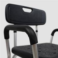 Silla Ducha Reposabrazos Baño Antideslizante Altura Regulable Taburete Respaldo Personas Mayores