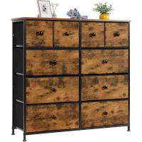 con 10 cajones de tela, cómoda para dormitorio, mueble de almacenamiento, muebles de dormitorio, cómoda para cocina, oficina, pasillo, mueble para TV con cajones - details 0