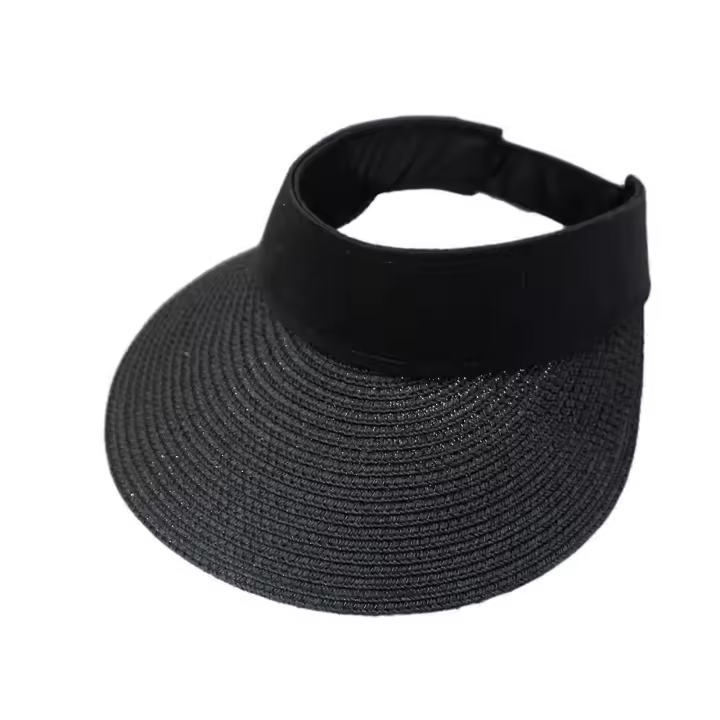 Sombrero para el sol de verano para mujer único, protección solar, tejido, plegable, moda informal - 1