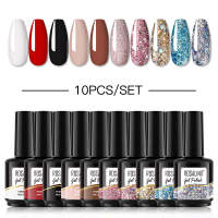 ROSALIND juego de esmaltes de uñas puro, barniz híbrido semipermanente de Color brillante, diseño artístico, Base mate, UV, 15ml - details 0