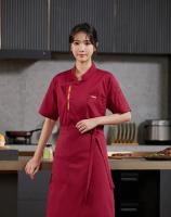 Uniforme de Chef, camisa de camarero de Catering, chaqueta de cocinero de cocina de restaurante de verano, ropa de camarero de panadería para espalda, diseño de malla transpirable - details 2