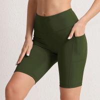 Pantalones de Yoga sin Costuras CHRLEISURE Shorts de Ciclismo Elásticos con 3 Bolsillos para Mujeres Leggings de Color Sólido - details 10