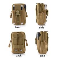 Riñonera Táctica Impermeable Sistema MOLLE con PortaTeléfono y Equipo de Supervivencia para Senderismo Camuflaje Multicam - details 3