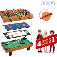Mesa de Juegos Conversible de Madera Futbolín y Billar en Uno 12 Juegos para Niños y Adultos - details 21