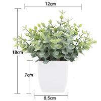 4 Piezas Plantas Artificiales Mini Ecologización Artificiales Macetas Plantas Plásticos Plantas Falsa para Casa Baño Oficina Mesa Decoración - details 1