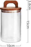 Tarro de vidrio con forma de pétalo, tarro de té sellado, tarro de azúcar de gran capacidad de grado alimenticio, tarro de almacenamiento a rayas, tarro de vidrio redondo - details 0