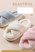 Pantuflas De Lujo Para Mujer Invierno Comodidad Casual Plush Talla Grande Zapatillas De Interior Con Plataforma Moda Designer - details 5