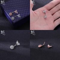 ZS-colgante de mariposa colorida para el ombligo, anillo con diamantes de imitación, gota larga, anillos para el vientre, Piercing de Barball para el ombligo, joyería, 1 unidad, 14G - details 7