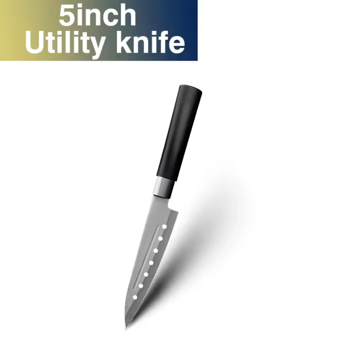 Cuchillo de cocina japonés Santoku, utensilio de acero inoxidable para tallar, Santoku - 1