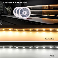 GAHADA Luz de Tira LED Flexible Ancho de PCB de 4MM 180LEDs/m Dos Cables Blanco Cálido Blanco - details 4