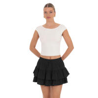 Nueva Falda Culotte Pastel Dulce Anti-Luz con Cintura Elástica y Cordón para Mujer, Verano 2025 - details 5