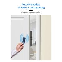 Cerradura inteligente con tarjeta IC para puerta de madera, cerrojo electrónico con Bluetooth, sin taladro, instalación oculta en interiores, aplicación Tuya - details 1