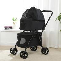 Carrito para mascota, plegable,para perros y gatos, con ruedas giratorias de 360 grados y cinturón de seguridad - details 8