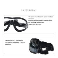 Gafas de sol para perros con correa ajustable, antiniebla, impermeables, gafas para mascotas, marco Flexible, protección contra el polvo, gafas para perros medianos y grandes - details 9