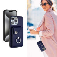 Funda de cuero tipo billetera para Samsung Galaxy S24, S23, S22, Ultra Plus, S21, FE, S20 Lite, carcasa anticaída para tarjetas, con correa para soporte de anillo - details 8
