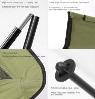 Silla de camping plegable, portátil, liviana y compacta: ¡perfecta para actividades al aire libre, caminatas, campamentos y picn - details 3