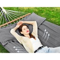 Hamaca de Exteriores Cama Columpio de Madera 2 Barras 2 Almohadas Carga Máxima 300kg - details 5