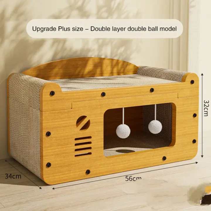 Cama Universal de madera para mascotas, cama de doble capa para gatos y perros pequeños, adecuada para múltiples mascotas KOOBDIN, todas las estaciones - 1
