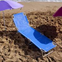 2 Tumbonas Jardín Exterior |   Ligera Plegable y Reclinable |   3 Posiciones |   para Playa Camping Piscina Terraza o Jardín Azul - details 2