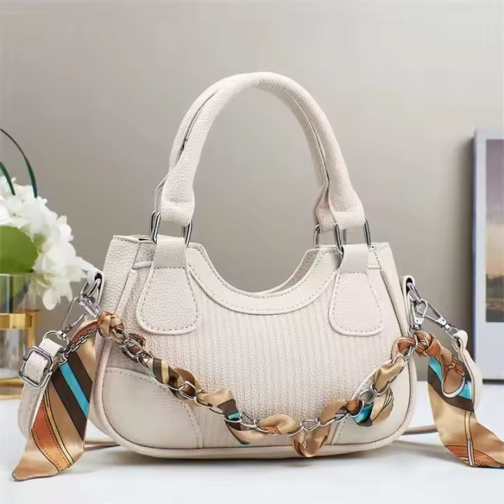 Bolso bandolera de lujo hecho a mano para mujer, bolso de hombro de gran capacidad de alta gama, forro de poliéster estilo 22040 - 1