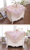 Mantel con borde bordado de brocado de alta calidad, mesa redonda pequeña, TV, lavado, cubierta para refrigerador, decoración navideña - details 4