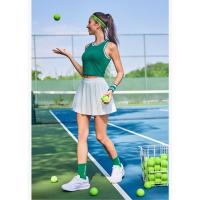 Sujetador deportivo de yoga de manga corta de una copa de malla transpirable para mujer - details 5