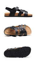 Sandalias de corcho para hombre, estilo coreano, casuales, de dos vías, tallas grandes, pantuflas para exteriores, zapatos de playa modernos para verano. - details 8