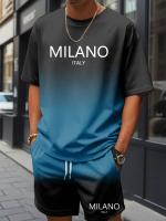Conjunto Casual de Moda Callejera para Hombres Camiseta y Pantalones de Dos Piezas Impresos en 3D - details 16