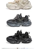 Zapatillas casuales, versátiles y transpirables de malla con suela gruesa que realzan - details 3