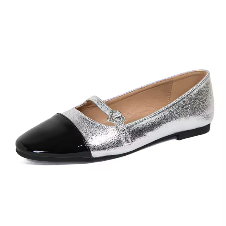 Nuevo cinturón de hebilla de diamantes a juego de colores zapatos Mary Jane de tacón grueso - 1