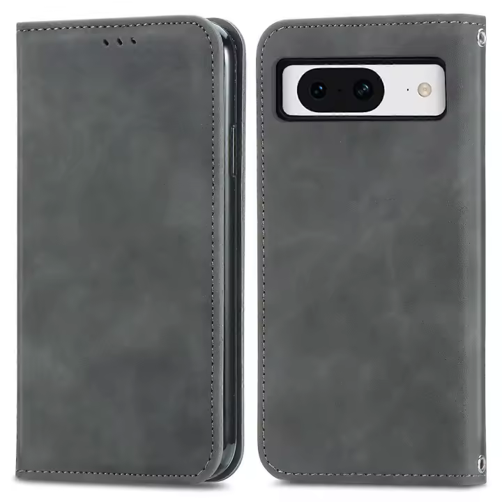 Para Google Pixel 8a Funda de teléfono de cuero PU con tapa estilo libro con tacto de piel - 1