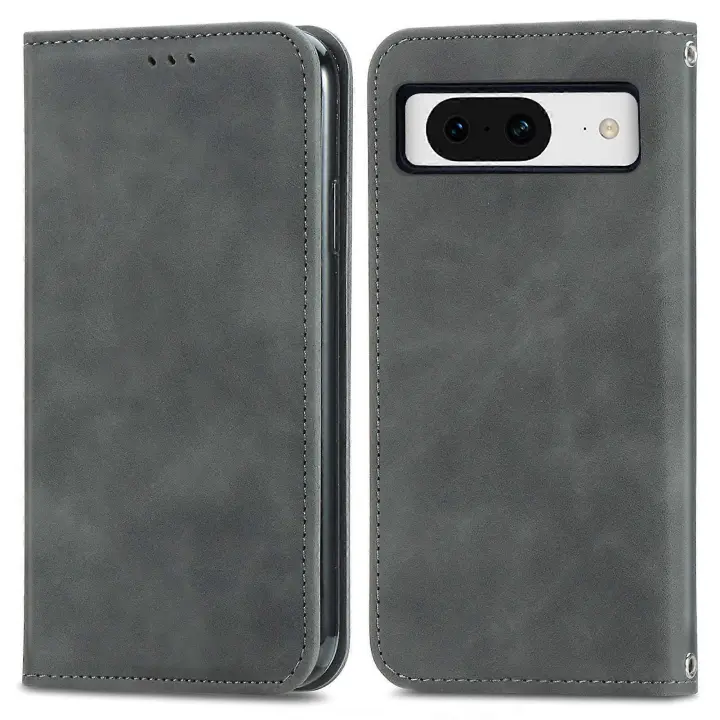 Para Google Pixel 8a Funda de teléfono de cuero PU con tapa estilo libro con tacto de piel - 1