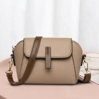 Bolso de mano de cuero de Vaca para Mujer, Bandolera de hombro, color sólido - details 3