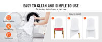 Cubierta de Silla de Bodas de Spandex Funda de Resalto Blanca para Restaurantes, Banquetes, Hoteles - details 2