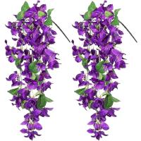 Bougainvillea Multicolor, flor Artificial, accesorios DIY, enredadera Floral realista, pétalos de seda, hojas verdes, flor falsa - details 18
