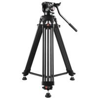 PULUZ-videocámara profesional de alta resistencia, trípode de aleación de aluminio con cabezal de arrastre fluido para cámara DSLR / SLR - details 1